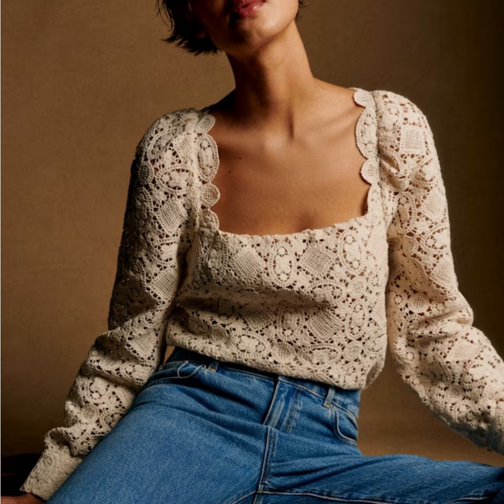 Sézane Alvere Blouse in Ecru